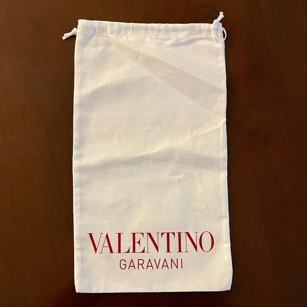 VALENTINO GARAVANI Cotton Drawstring Dust Bag, Protective cover 15 x 8.75